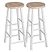 WOLTU BH130hei-2 Lot de 2 Tabourets de Bar Tabouret de Bistrot Structure en Acier Stable et Durable Surface d'assise en MDF,Chêne Clair
