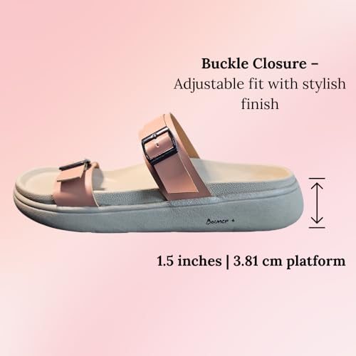 Image of Women's Vegan Leather Flat Sandals | Stylish Ladies Sandal with Cushioned Footbed | Lightweight & Waterproof EVA Sole | Comfortable Everyday Wear