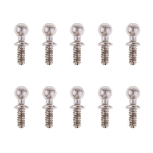 FLAMEER 10pcs Vis à Tête Rond Billes Ball Head Screw 10,8 x 4 x 4 mm pour Wltoys A949 A959 A969 A979 K929 1/18 Voiture RC