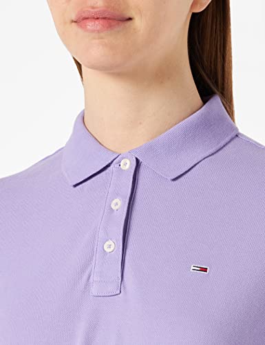 Tommy Jeans Tjw Slim Maglietta Polo, Viola, XXL