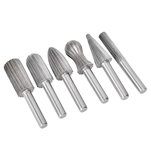 Set de 6 fresas rotativas de carburo con diámetro 6 mm miniatura 4