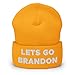 Hogue WS LLC Lets Go Brandon Hat (Embroidered Cuffed Beanie) Gold