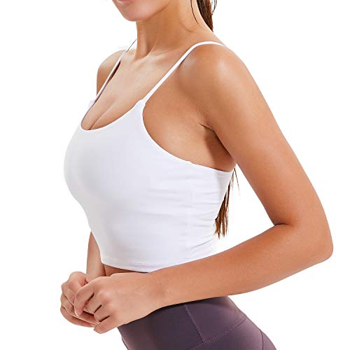 Sportsnew Women Yoga Tank Tops Padded Sports Bra Workout Fitness Running Crop Top White thumb #2