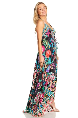 Image of Sakkas Lizi 2025 Womens Maxi High-Low Halter Handkerchief Long Dress Beach Party