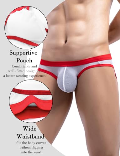 SEAUR Mens Underwear Mesh Thongs Bikini Pouch Panties Athletic Muscle Low Rise Briefs3