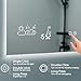 BYECOLD Smart Bathroom Mirror with Bluetooth 48”X 24” WiFi Enabled Weather Display, Fog Free, Backlit Frameless Brightness Adjust, Memory Function Touch Sensor - Horizontally Only