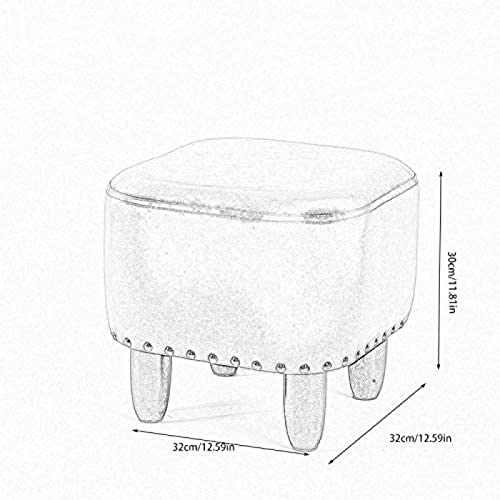 Pouf en cuir synthétique blanc pour vos moments de sérénité - 4