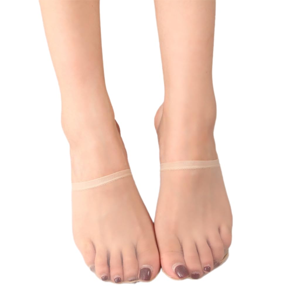 GMBYLBY Breathable Half Socks For Women Sheer Mesh Toe Top Not Show Liner Invisible Covers Forefoot