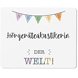 JUNIWORDS Mauspad Mousepad, Beste Hörgeräteakustikerin der Welt (5703644)