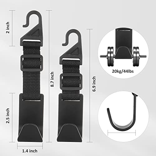 Flymic Adjustable Car Seat Headrest Hook, Universal Car Storage Headrest Hanger Holder Hooks Organizer, Vehicle Strong And Durable Backseat Hanger Interior Accessories For Handbag Purse Coat 4 Pack #TOP6