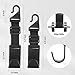 Flymic Adjustable Car Seat Headrest Hook, Universal Storage Headrest Hanger, Holder Hooks, Organizer for Vehicle, Strong and Durable Backseat Hanger Interior Accessories for Handbag Purse Coat 4 Pack