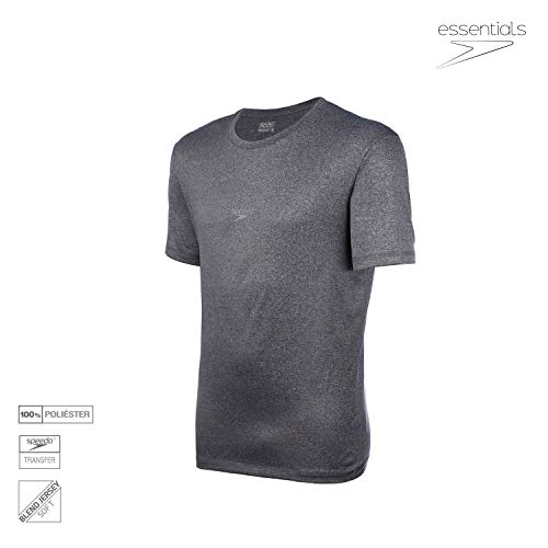 Speedo Blend Camiseta de Manga Curta, Homens, Cinza, M