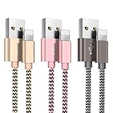 iPhone Charger Cable,3 Pack 5Ft iPhone Charger Cord,Durable Nylon Braided iPhone Charger 3 Pack,...