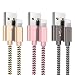 Produktbild IPhone Ladekabel IPhone Kabel 3 * 1.5M Nylon USB Kabel Datenkabel für iPhone 11/11 Pro/XS/XS Max/XR/X/8/8 Plus/7/7 Plus/6s/6/6 Plus/5S/5/SE 2020(Gold+Rosa+Grau)