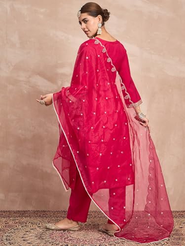 Ensemble kurta fuchsia Varanga XL idéal pour vos soirées d'été et événements - 4
