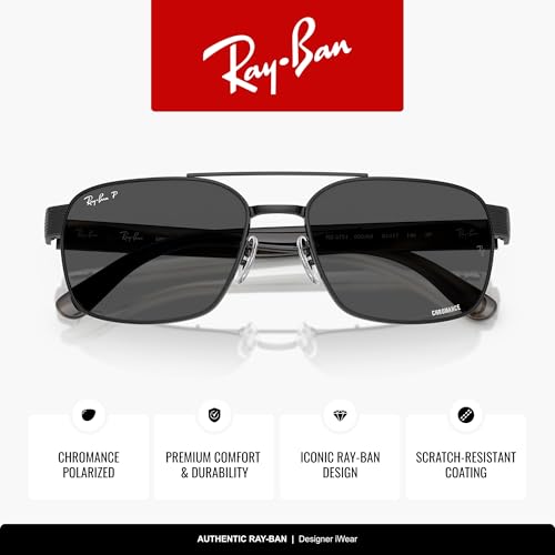 Image of Ray-Ban RB3751CH Polarized Square Sunglasses for Men for Women