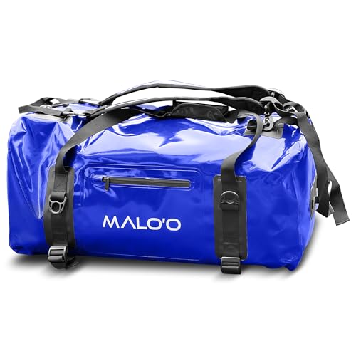 Malo’o 60L & 90L Airtight Waterproof Duffel Bag Backpack – Heavy Duty Dry Bag with Waterproof Zipper, Submersible Gear Bag for Fishing, Boating, Camping, Travel & Outdoor Adventure