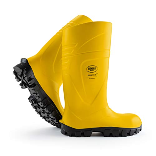 Bekina StepliteX SolidGrip S4, Non-Slip Agricultural Safety Work Boots, Yellow, Size 9…