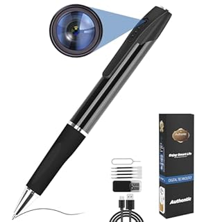 FINSUI Caméra Espion Caméra Cachée Stylo 1080P Mini Caméra de Poche avec Carte SD 32 Go Caméra Stylo avec Enregistrement Vidéo Prise de Photo et 150 Mins d'Autonomie de la Batterie Rechargeable