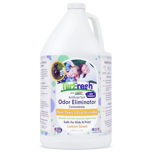 BioX Artificial Turf Odor Eliminator Concentrate  1 Gallon, Citrus Scent  Pet-Safe Turf Cleaner for Urine and Feces Odor Removal  All-Natural, Non-Toxic, Kid Safe