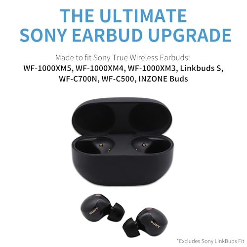 Comply Foam New TrueGrip Premium Memory Foam Ear Tips for All Sony TrueWireless Earbuds, Large, Black 3-Pairs - Superior Noise Isolation, Increased Comfort, Secure Fit w/Cleaning Tool by Comply - Image 6