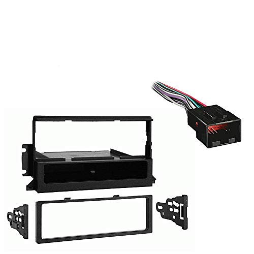 Harmony Audio Compatible with Lincoln Continental 1998 1999 2000 2001 2002 Single DIN Stereo Harness Radio Install Dash Kit
