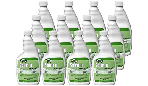 Zep Spirit II Disinfectant, Germicidal Cleaner and Deodorant 1 Quart 67909D (Case of 12) Sprayer NOT Included