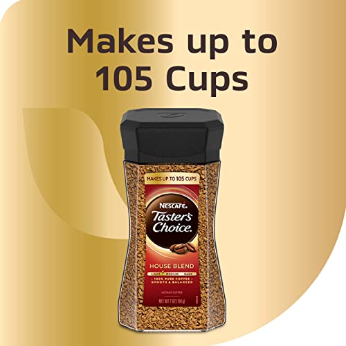 Nescafe Taster's Choice House Blend Medium Light Roast Instant Coffee 7 Oz. Jar #TOP3