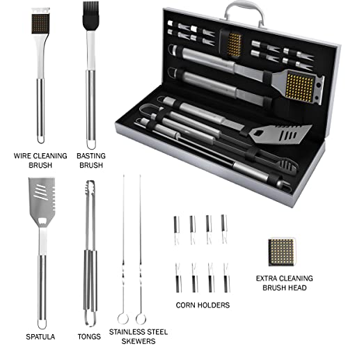 Set de Parrilla BBQ 18 Piezas Acero Inoxidable con Estuche miniatura 4