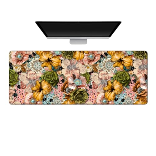 Gaming Mouse Pad Large Desk Mat Extended Keyboard Mouse Pad Anime Mousepad with Non-Slip Base and Stitched Edge Mouse Mat Desk Pad 31.5 x 11.8 Mouse Pads for Desk Home Office Gaming 05