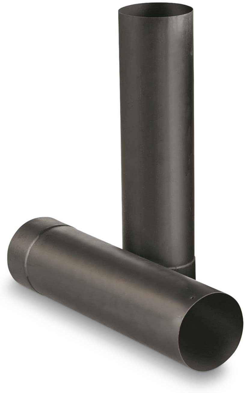 Guide Gear Large Outdoor Wood Stove Pipe Extension Accessories, 2-Piece Accessory Set