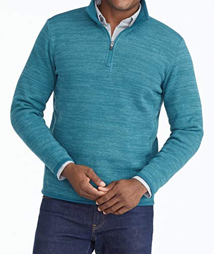 Untuckit Kezoh - Unisex-Adult, Mens Fleece Quarter Zip Long Sleeve Sweatshirt, Mid Green, Xxx-Large Regular Fit #TOP1