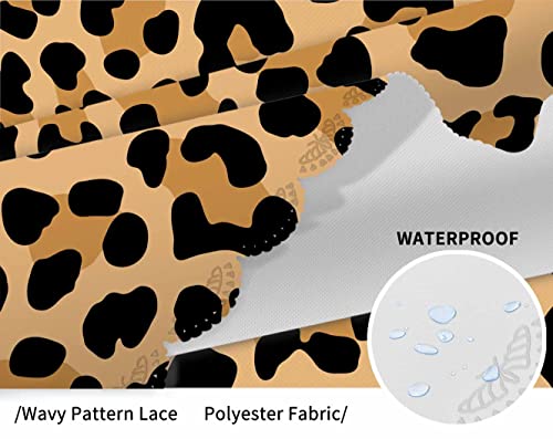 Ibiliu Leopard Tablecover 60",Leopard Animal Print Polyester Tablecloth,Leopard Skin Round Tablecloth For Kitchen Decor Dining Room Party Banquet Celebration #TOP4