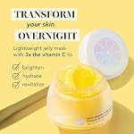 Saturday Skin Yuzu Vitamin C Sleep Overnight Face Mask Korean Skin Care Retinol Niacinamide Brightening Overnight Mask, Vegan Smooth Skin & Reduce Wrinkles, Ideal for All Skin Types