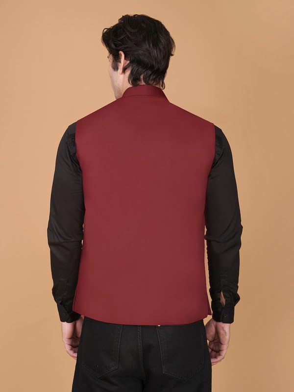Image of DEIFIC Bandi Modi Koti, Nehru Jacket for Men, Cotton Waistcoat for All Occasion: Diwali, Wedding, Ethnic, Office Party, Formal & casual Look