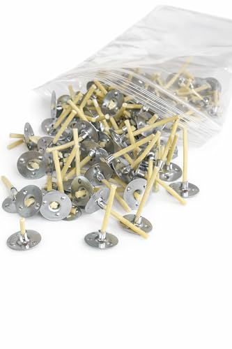 Tealight Candle Wicks 100 Count – #2/0 Beeswax Coated Square