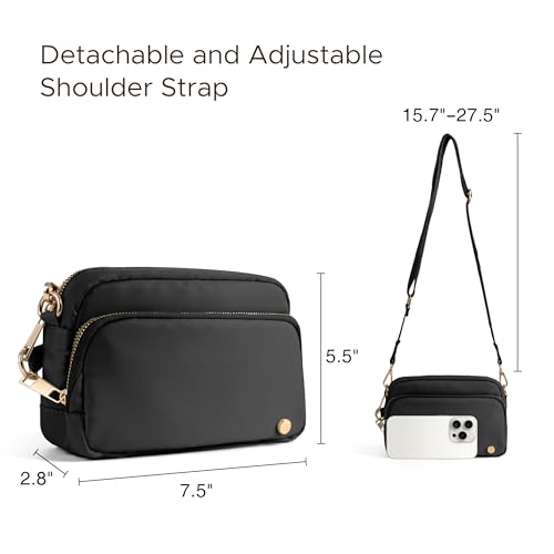 Anti Theft Crossbody Bag for Women, Slash-resistant RFID Blocking Travel Purses, Small Shoulder Bag Handbag, Nylon 6