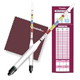 Fermtech Glass Triple Scale Hydrometer Kit – Test ABV, Brix, Gravity for Wine, Beer, Mead & Kombucha, with Microfiber Cloth & Storage Case, Easy Home Brewing Tool for All Experience Levels (Hydro)