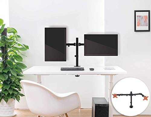 Stand Steady 2 Monitor Mount Desk Stand | Height Adjustable Double Monitor Stand With Desk Clamp| Full Articulation Vesa Mount Fits Most Lcd/Led Monitors 13-32 Inches (2 Arm Clamp) #TOP4