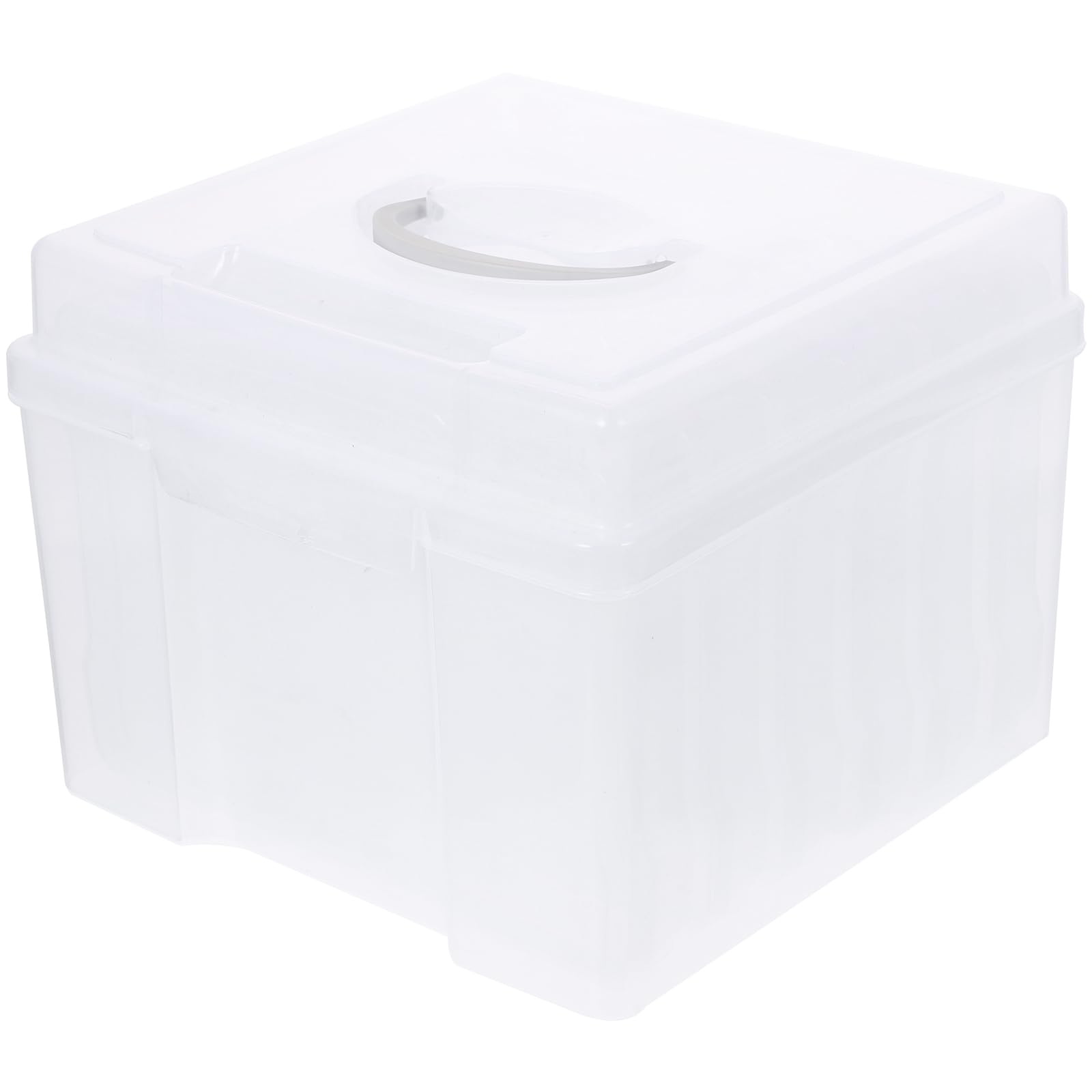 Foto Organizer Box Für Fotos Und Karten Transparente Praktische Aufbewahrungsbox Mit Handgriff Multifunktionale Klassifizierungsbox Für Zuhause Bastelbedarf Und Mehr