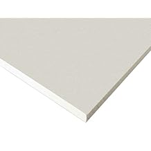 Marine Board HDPE High Density Polyethylene Plastic Sheet 1/2" x 24" x 36 White Color Textured