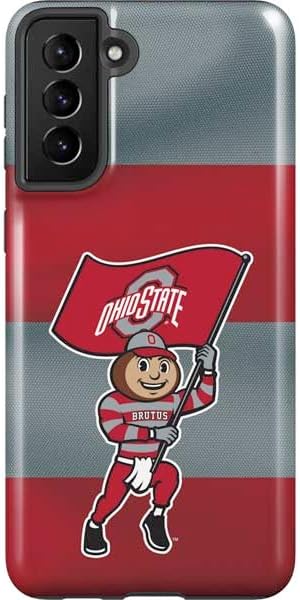 Skinit Pro Phone Case Compatible with Galaxy S21 FE - Officially Licensed Ohio State University OSU Buckeyes Flag Design
