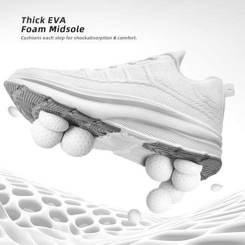 Image of KDN Men's Wide Toe Box Shoes Cushioned Road Running Shoes Non Slip Mens Walking Sneakers for Wide Feet Comfortable Athletic Gym Workout Shoes Wide Width