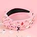 Gmmidea Music Knotted Headbands for Women Singer Fans Music Concert Hair Accessories Guitar Red Lip Cowgirl Rhinestone Jeweled Headband Fashion Party Decorative Hairband Gifts