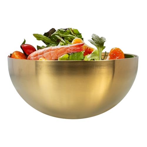 VICASKY Ciotola Multifunzione in Acciaio Inossidabile Per Insalata e Snack Contenitore Per Uso Domestico e Ristorazione