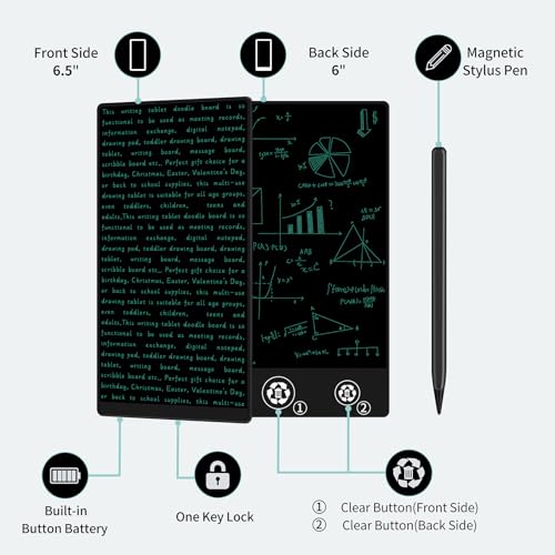 Image of LCD Writing Tablet for Adult: Double-Sided 6.5&6 Inch
