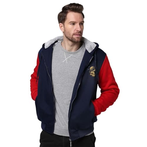 Sweat à capuche zippé Viking pour homme en polaire rouge 2XL
