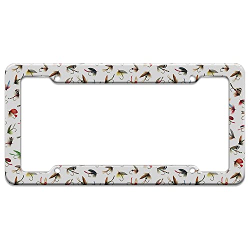 GRAPHICS & MORE Flies Flyfishing Fly Fishing Lures Lake River License Plate Tag Frame