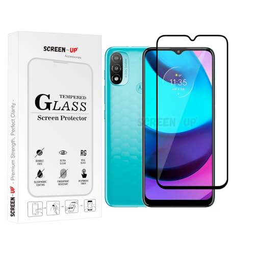 Image of ScreenUp Tempered Glass For Motorola Moto E20 - Ultra Clear, 9H Scratch Resistant, Full Coverage, Easy Install Screen Protector