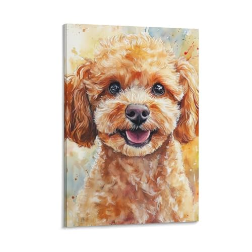 Peinture sur toile portrait de chien cadeau idéal pour amateurs de caniches